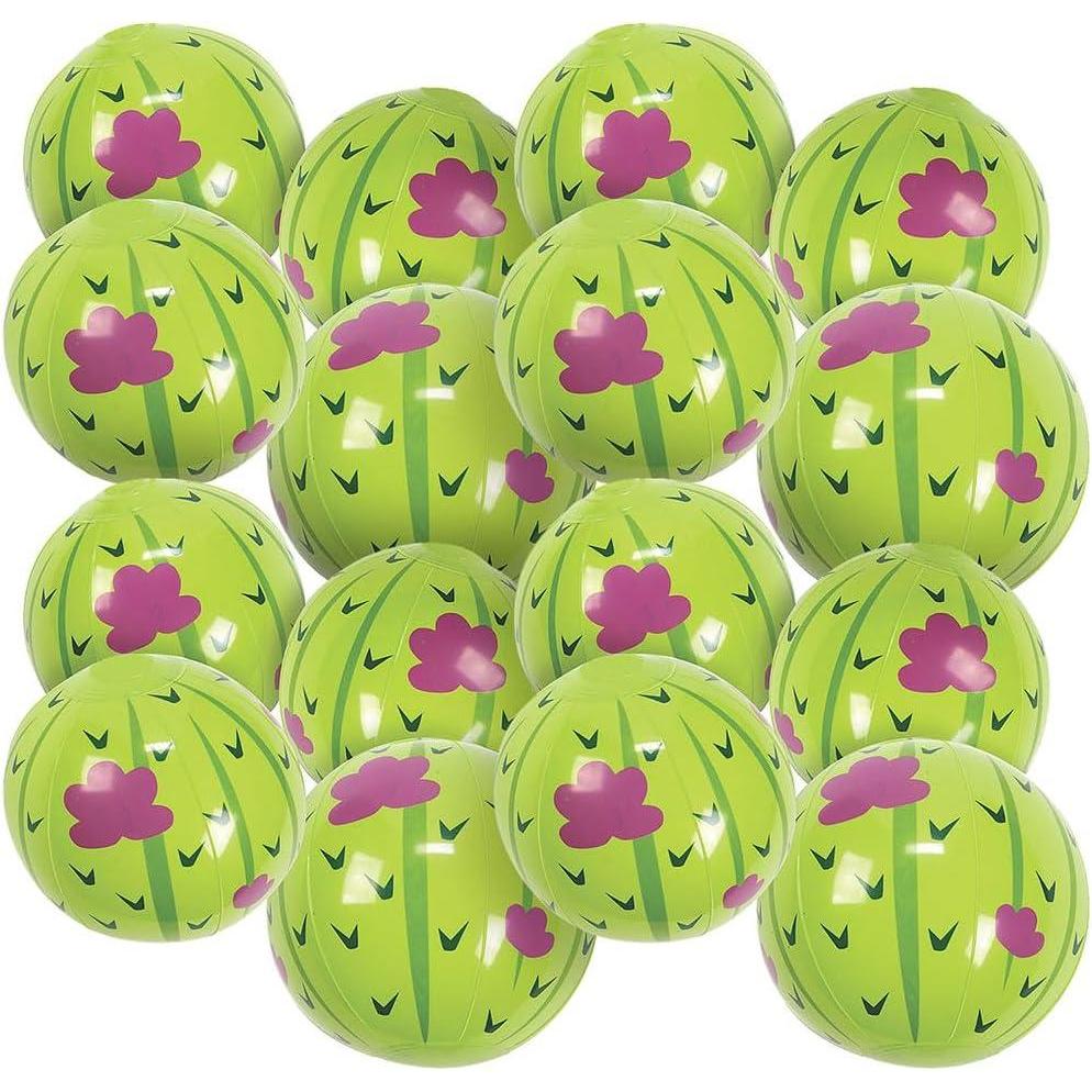 image:imageFun Express Cactus Mini Beach Ball 12 Pack Cinco De Mayo Pool Toys and Party Favors VBS Vacation Bible School SuppliesDecor