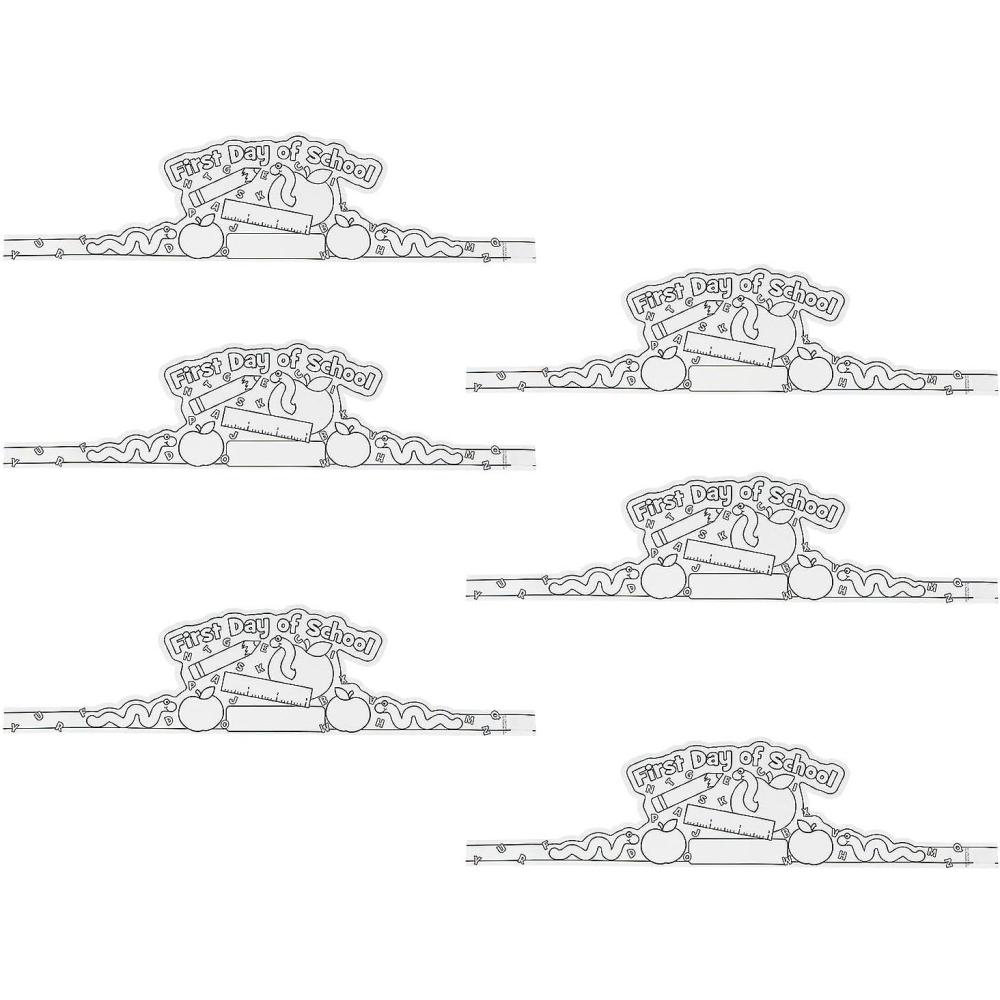 image:imageFun Express Color Your Own First Day of School Crowns Bulk 48 Pc