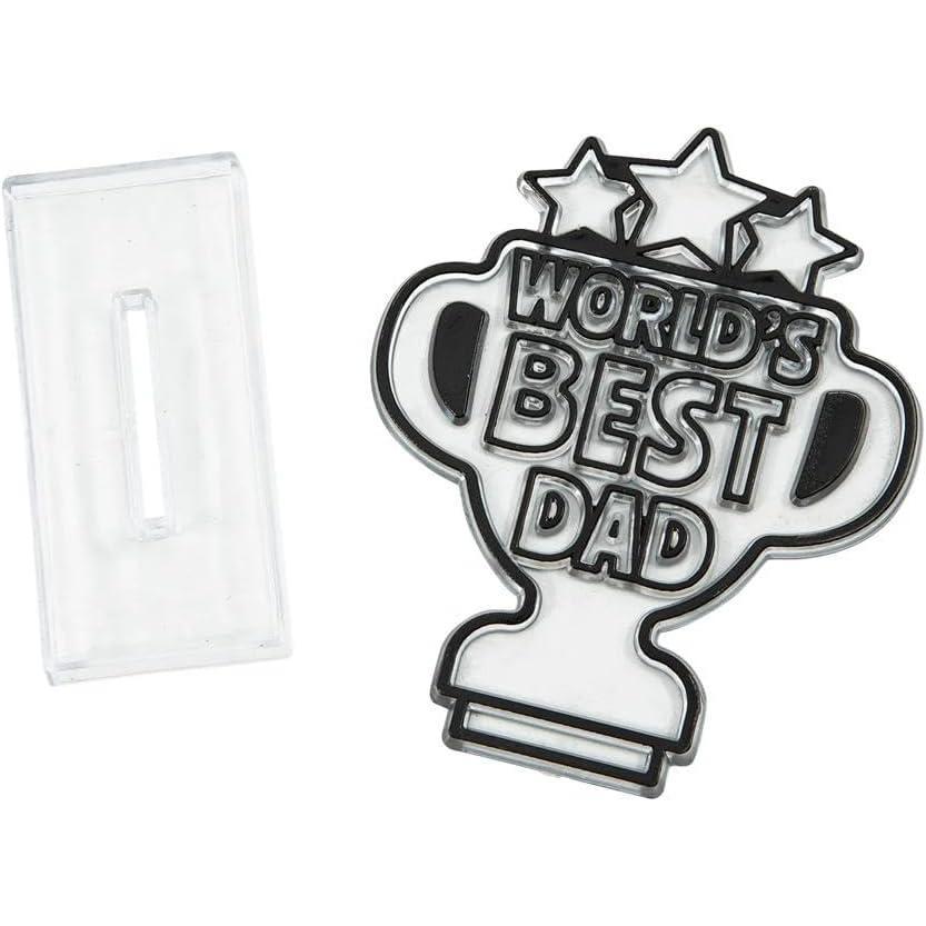 image:imageFun Express Fathers Day Worlds Best Dad TrophyShaped Suncatchers with Stand 12 Pc