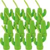 Fun Express 12 Pieces Cactus Shaped Molded 12 oz Cups, BPA Free Plastic, Party Supplies, Light Green – VBS Vacation Bible School Supplies/Decor(12 Ounces)