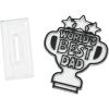 Fun Express Father’s Day World’s Best Dad Trophy-Shaped Suncatchers with Stand – 12 Pc.