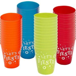 Fiesta Plastic Shot Glasses, 50 Count