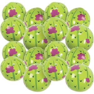 Fun Express Cactus Mini Beach Ball – 12 Pack – Cinco De Mayo Pool Toys and Party Favors – VBS Vacation Bible School Supplies/Decor