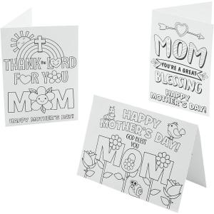 Fun Express Color Your Own Religious Mother’s Day Cards – 12 Pieces