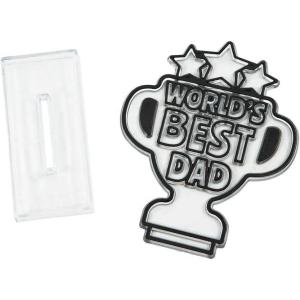 Fun Express Father’s Day World’s Best Dad Trophy-Shaped Suncatchers with Stand – 12 Pc.