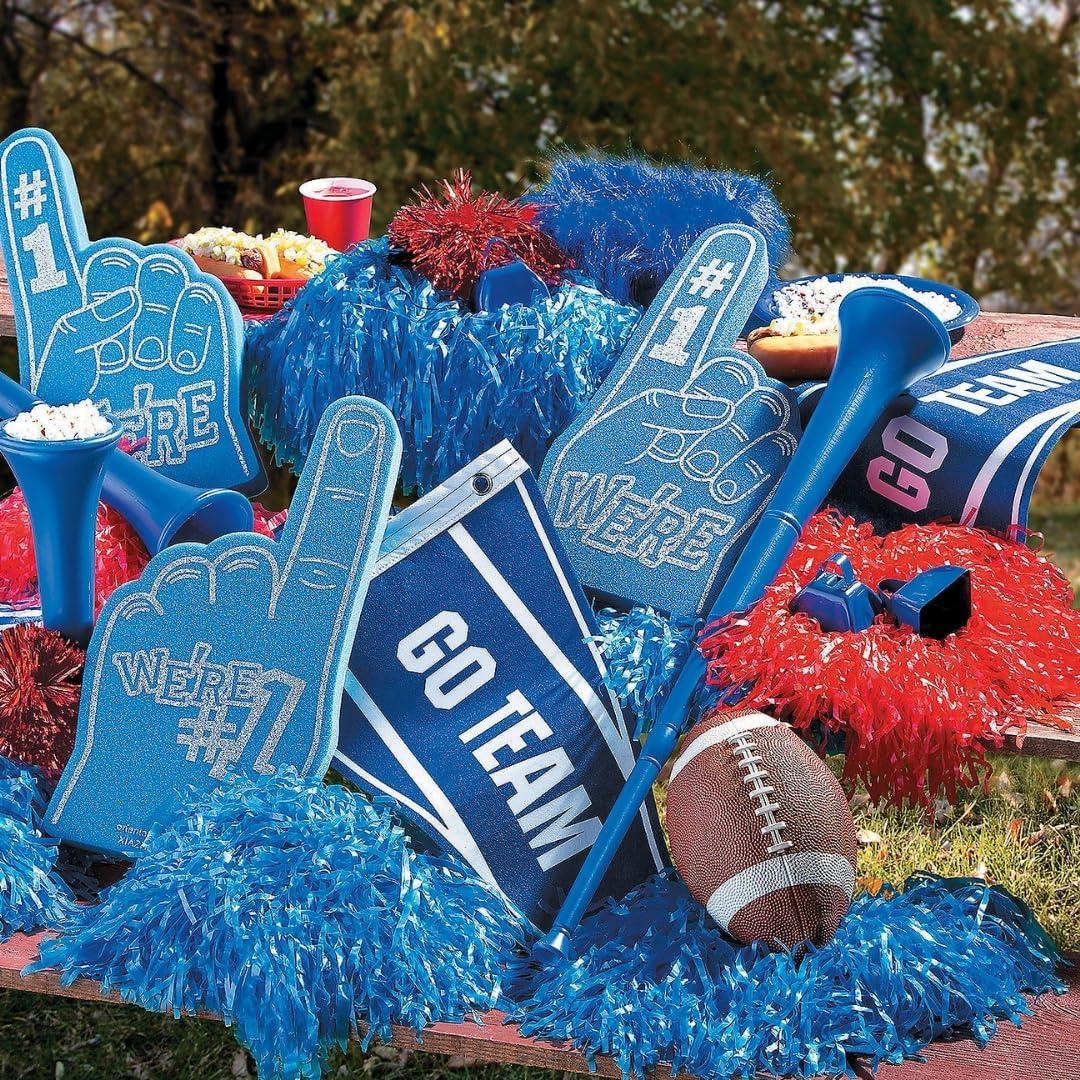 image:imageFun Express Blue School Spirit Foam Hands 12 Pieces