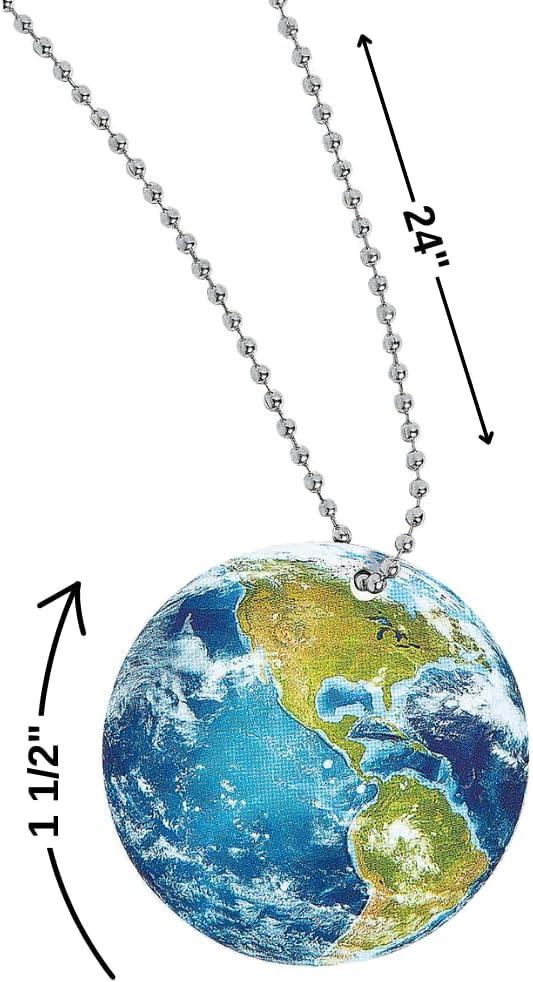 image:imageFun Express Globe Shaped Dog Tag Necklaces 12 Pieces Educational And Learning Activities For Kids