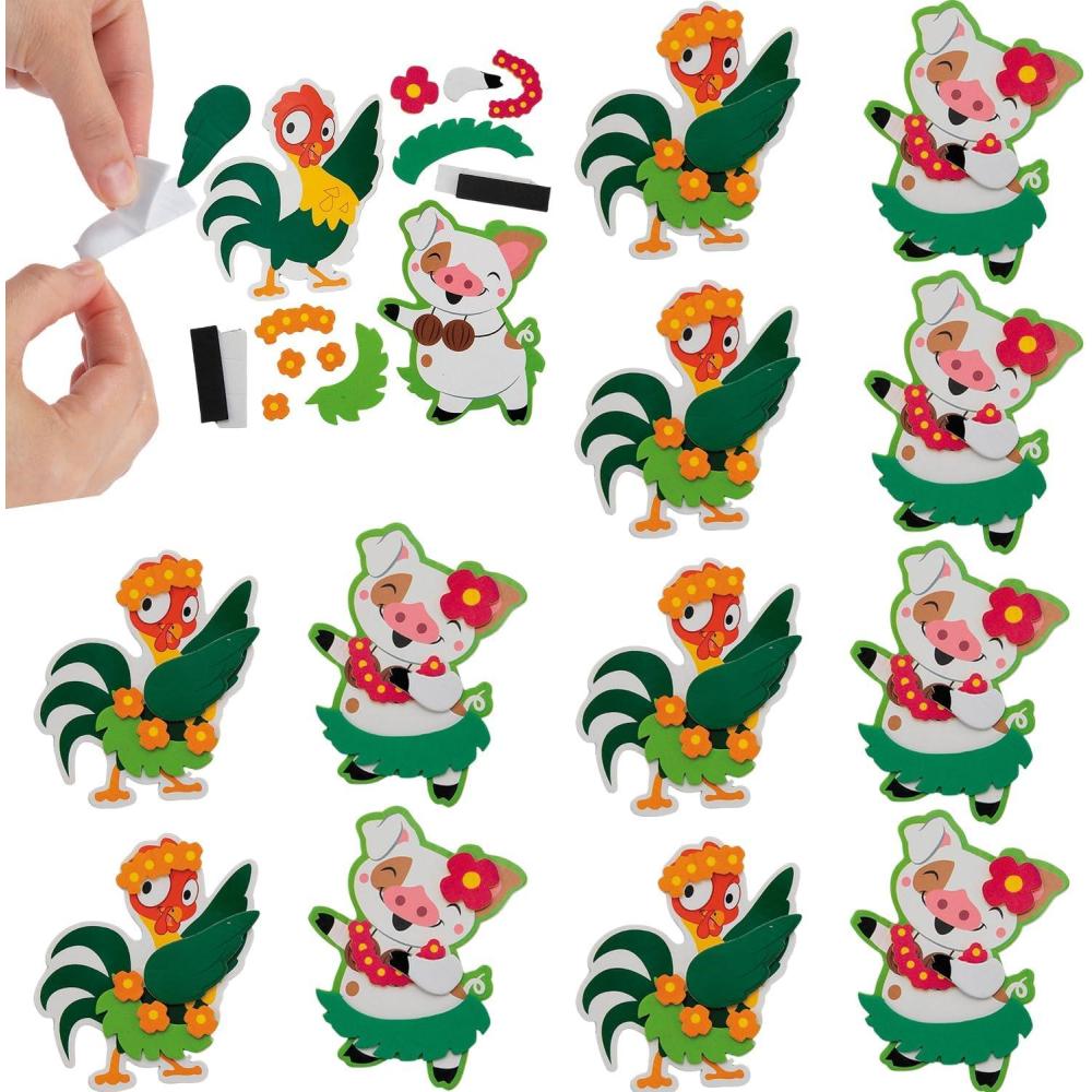 image:imageFun Express 4 Luau Hula Animals Magnet Craft Kit Makes 12