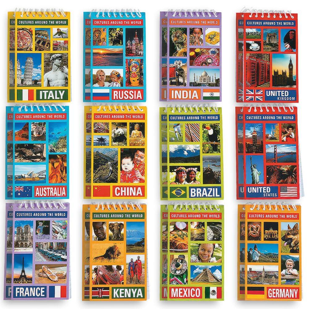 image:imageFun Express Around The World Spiral Notepads Vbs Vacation Bible School SuppliesDecor Educational And Learning Activities For Kids Toy 24 Pieces