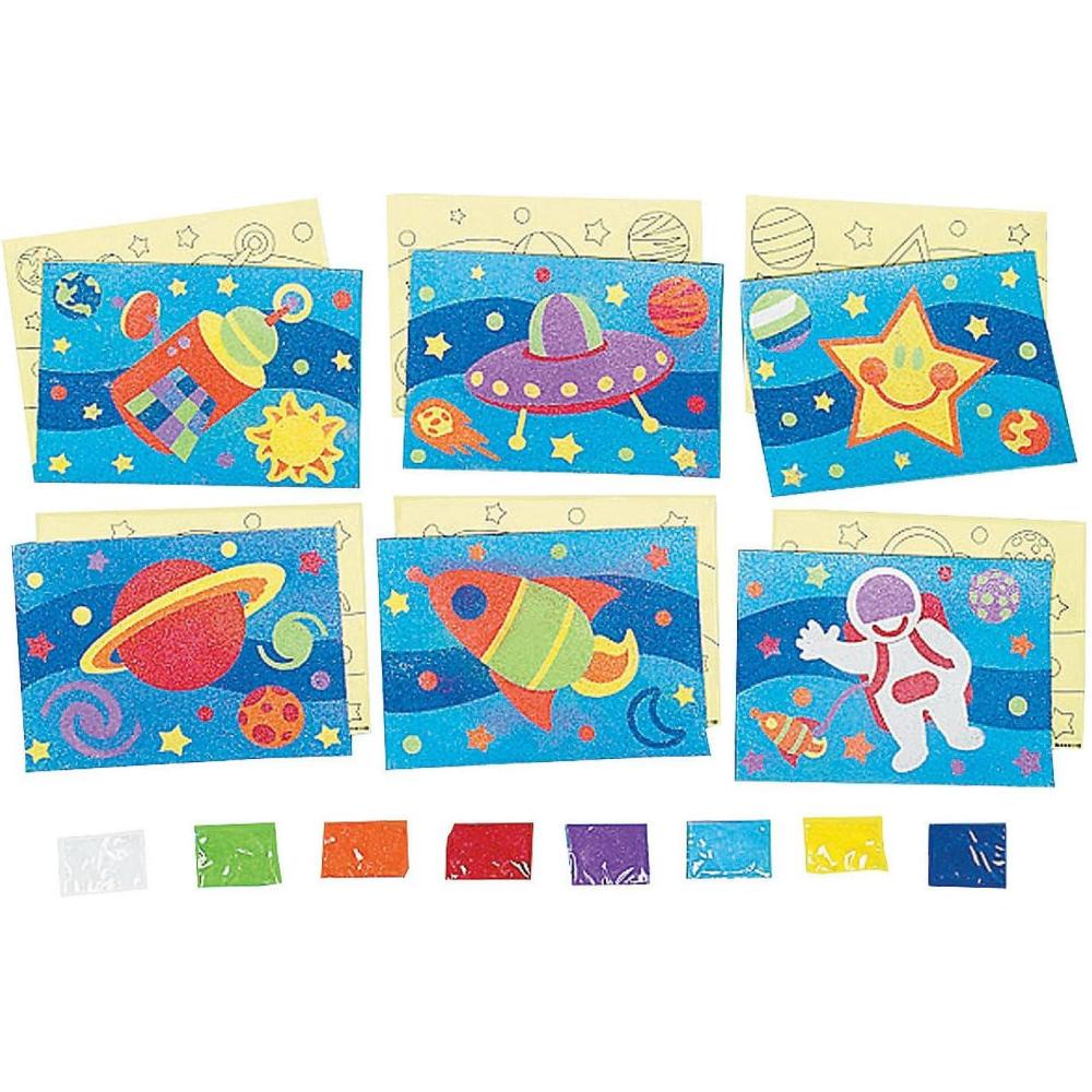 image:imageFun Express Awesome Outer Space Sand Art  Crafts for Kids and Fun Home Activities  VBS Vacation Bible School SuppliesDecorSand Art Sets
