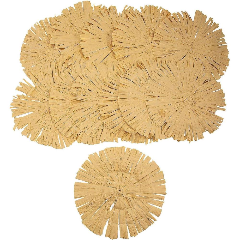 image:imageFun Express Bulk 60 Pieces Round Fringe Luau Placemats