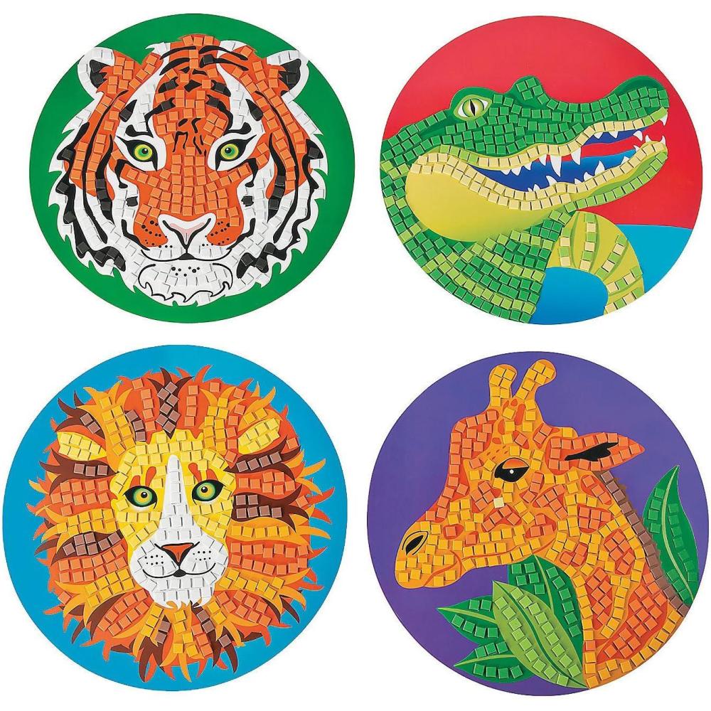 image:imageFun Express Extreme Safari Mosaic Kit  VBS Vacation Bible School SuppliesDecor  Educational and Learning Activities for Kids  4 Pieces