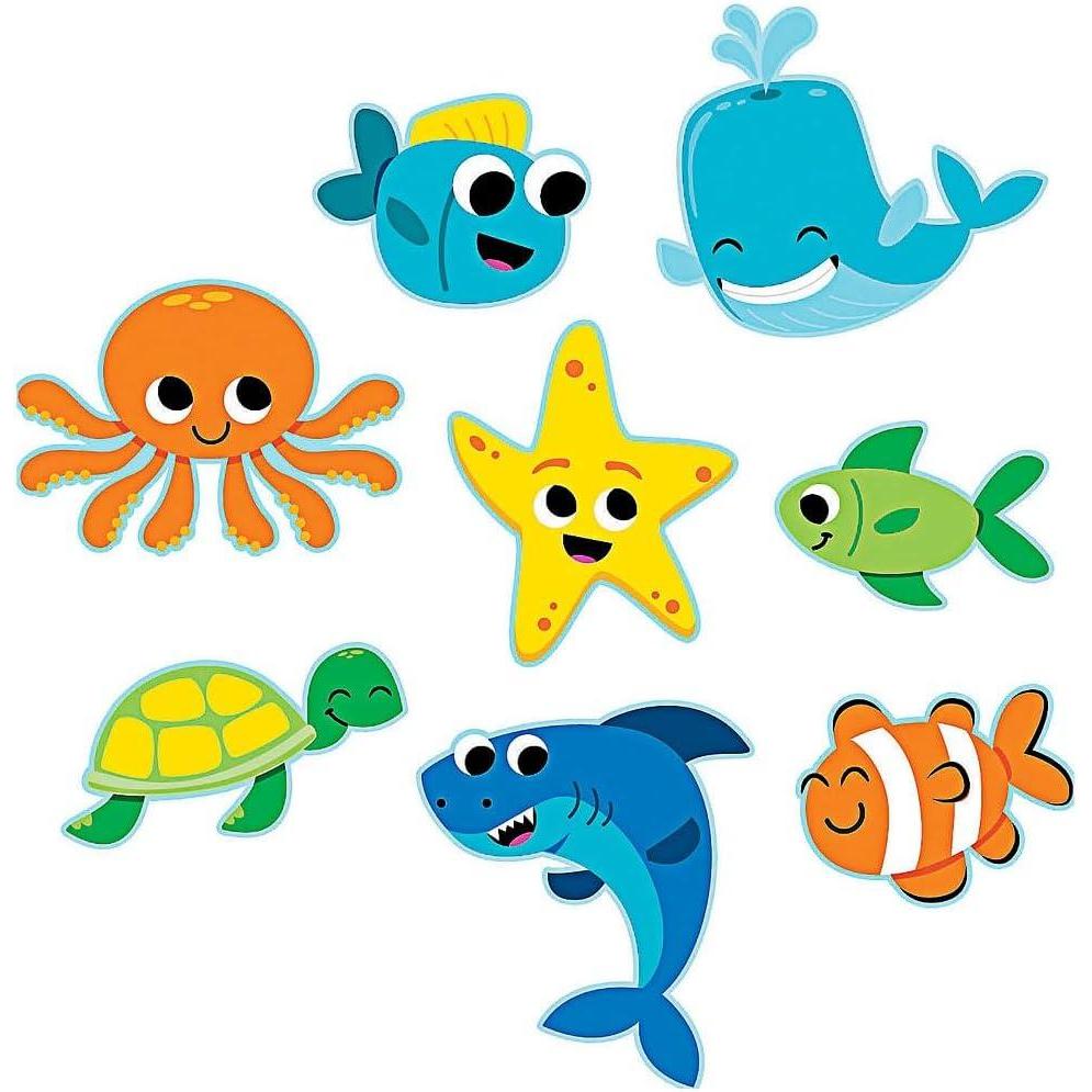 image:imageFun Express Jumbo Under The Sea Cutouts VBS Vacation Bible School SuppliesDecor Educational and Learning Activities for Kids 8 Pieces