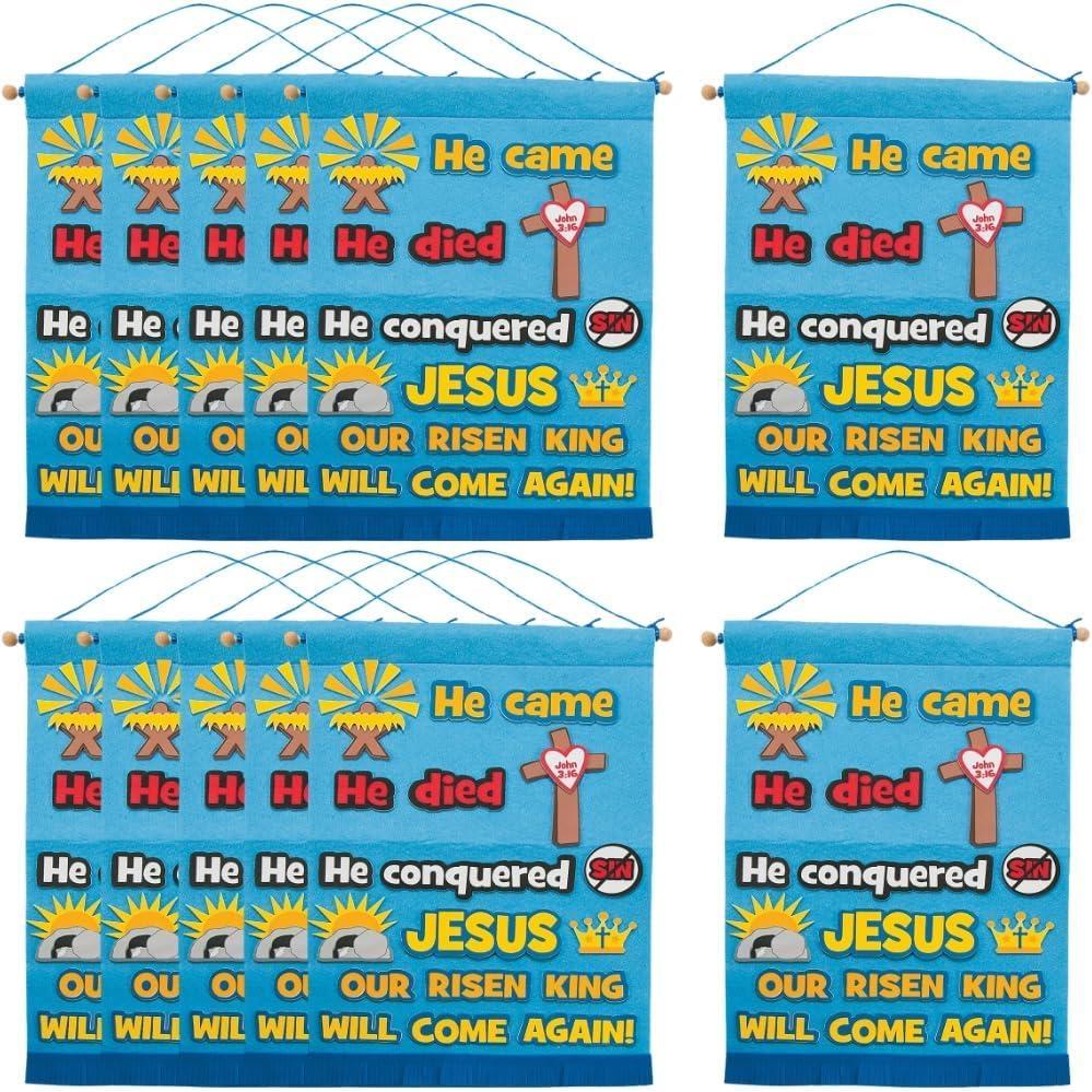 image:imageFun Express Life of Christ Felt Sign Kit  Creative DIY Craft Kids Religious Educational Activity for Sunday School Home Projects amp Holiday Fun Perfect for Family Bonding Spiritual Learning  1 Piece