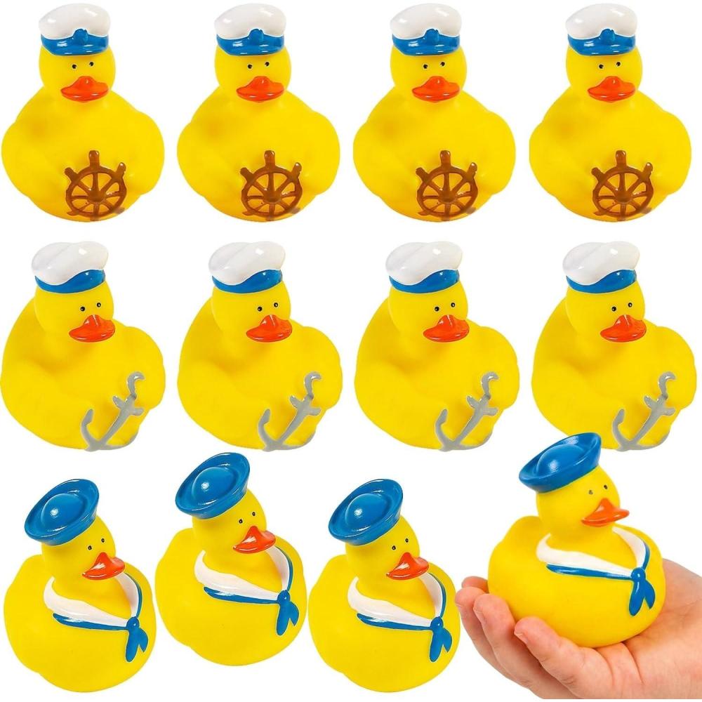 image:imageFun Express Nautical Sailor Hat Rubber Ducks Set of 12 Duckies Party Favors and Supplies  VBS Vacation Bible School SuppliesDecor