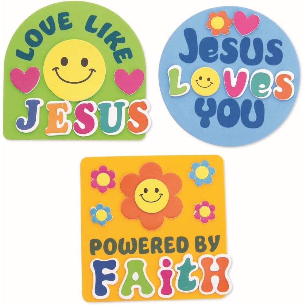 image:imageFun Express Retro Faith Craft Kits  Christian Religious Crafts for Kids Creative DIY Projects for Church School Religious Activities amp Sunday School Fun amp Educational Crafts  MultiColor  12 Pieces