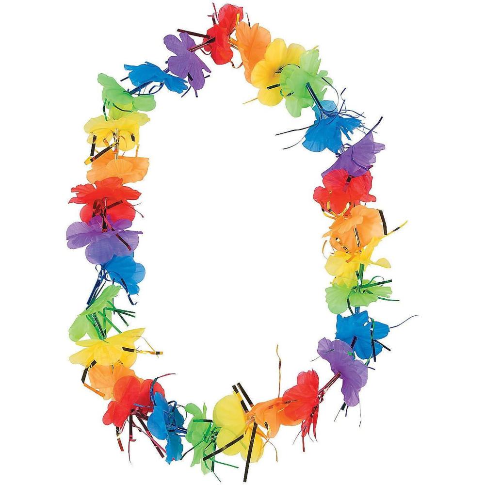 image:imageFun Express Tinsel Rainbow Lei Bright and Vibrant Colorful Party Accessory with Shiny Tinsel Material Ideal for Luau Beach Parties Tropical Celebrations Special Occasions and Costumes 1 Piece