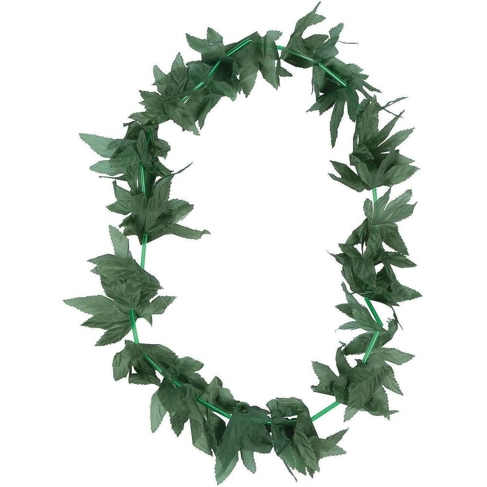 image:imageFun Express Tropical Fern Leaf Lei Necklace Tiki and Luau Apparel Accessories 1 Piece