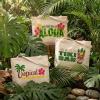14″ x 13″ Medium Luau Summer Fun Canvas Tote Bags, 6 Pieces