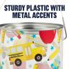 Back to School Metal Paint Bucket Favor Containers – 4″ x 5″ (Pack of 6) – Perfect for Classroom Art Supplies, Candy Handouts, and Party Favors(Back to School)