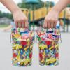 Back to School Metal Paint Bucket Favor Containers – 4″ x 5″ (Pack of 6) – Perfect for Classroom Art Supplies, Candy Handouts, and Party Favors(Back to School)