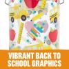 Back to School Metal Paint Bucket Favor Containers – 4″ x 5″ (Pack of 6) – Perfect for Classroom Art Supplies, Candy Handouts, and Party Favors(Back to School)