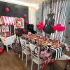 Fun Express 3D Red & White Circus Awning – Carnival Birthday Party Decor – VBS Vacation Bible School Supplies/Decor – 1 Piece