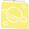 Fun Express Awesome Outer Space! Stencils – Educational and Learning Activities for Kids – VBS Vacation Bible School Supplies/Decor – 12 Pieces
