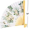 Fun Express Floral Folding Fans – Elegant Party Supplies Weddings Luau Summer Events Bridal Showers Special Occasions – Perfect for Guest Favors Decorations Gifts – Colorful Handheld Fans – 12 Pieces
