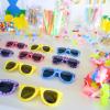 Fun Express Hibiscus Sunglasses (1 Dozen) Children’s Sunglasses, Party Supplies & Favors, Pool Party Giveaways, Summer Costume Accessories