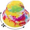 Fun Express Kids Tie-Dye Bucket Hat 12 Pack – Colorful Rainbow Party Hats for Birthday Celebrations | Summer Sun Hats for Kids Beach & Outdoor Fun | Bulk Hats for Groovy 90s Hippie Themed Events