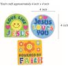 Fun Express Retro Faith Craft Kits – Christian Religious Crafts for Kids Creative DIY Projects for Church School Religious Activities & Sunday School Fun & Educational Crafts – Multi-Color – 12 Pieces