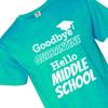 Hello Middle School-Goodbye Quarantine Youth Unisex T-Shirt, Funny Graphic Tees for Kids(Turquoise Heather)