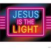 Fun Express 96″ x 72″ Neon Jesus is the Light VBS Polyester Photo Booth Backdrop