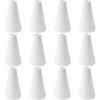 Fun Express Cheer Megaphone Bulk 12 Pack – Mini Megaphones for Kids Cheerleading & Sports Events | DIY White Plastic Bullhorn Set with Handle Perfect for School Spirit, Football Games & Party Favors