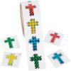 Prism Cross Stickers – 100 Sticker Roll – Church, Sunday School, VBS and Religious Supplies Stationery