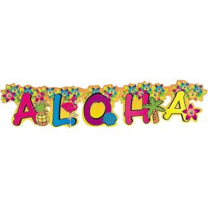 ALOHA JOINTED BANNER – Party Decor – 1 Piece