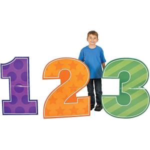 Fun Express – School Days 123 Standup (3pc) – Party Decor – Large Decor – Floor Stand Ups – 3 Pieces