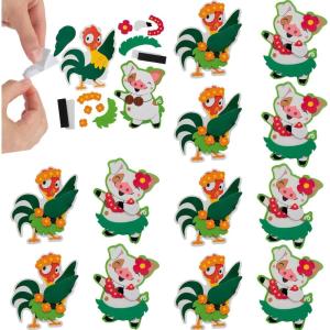 Fun Express 4″ Luau Hula Animals Magnet Craft Kit – Makes 12