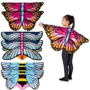 Fun Express 40″ x 17 3/4″ Butterfly, Ladybug & Dragonfly Wing Capes – 6 Pieces, Vacation Bible School Supplies