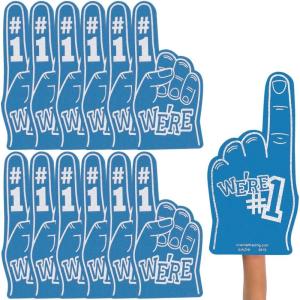 Fun Express Blue School Spirit Foam Hands – 12 Pieces