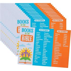 Fun Express Books of The Bible Magnets – Engaging Interactive Educational Tool for Learning Bible Stories – Perfect for Sunday School Bible Study & Home Learning – 24 Pieces – Multi Color
