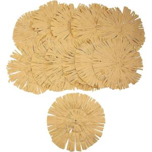 Fun Express Bulk 60 Pieces Round Fringe Luau Placemats