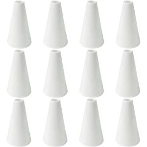 Fun Express Cheer Megaphone Bulk 12 Pack – Mini Megaphones for Kids Cheerleading & Sports Events | DIY White Plastic Bullhorn Set with Handle Perfect for School Spirit, Football Games & Party Favors
