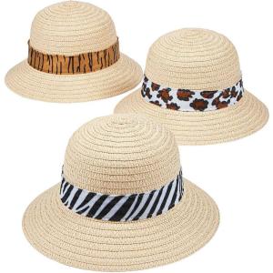 Fun Express Kids Safari Hats with Animal Print (Set of 12) – VBS Vacation Bible School Supplies/Decor