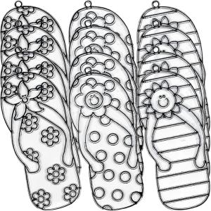 Fun Express Paint Your Own Suncatchers-Summer Theme (Flip Flop) – VBS Vacation Bible School Supplies/Decor