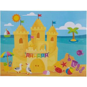 Fun Express Sandcastle Sticker Scenes – VBS Vacation Bible School Supplies/Decor – 12 Pieces