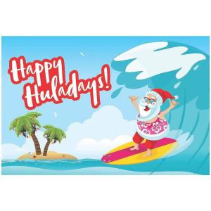 Luau Santa Backdrop Banner – Party Decor – 3 Pieces