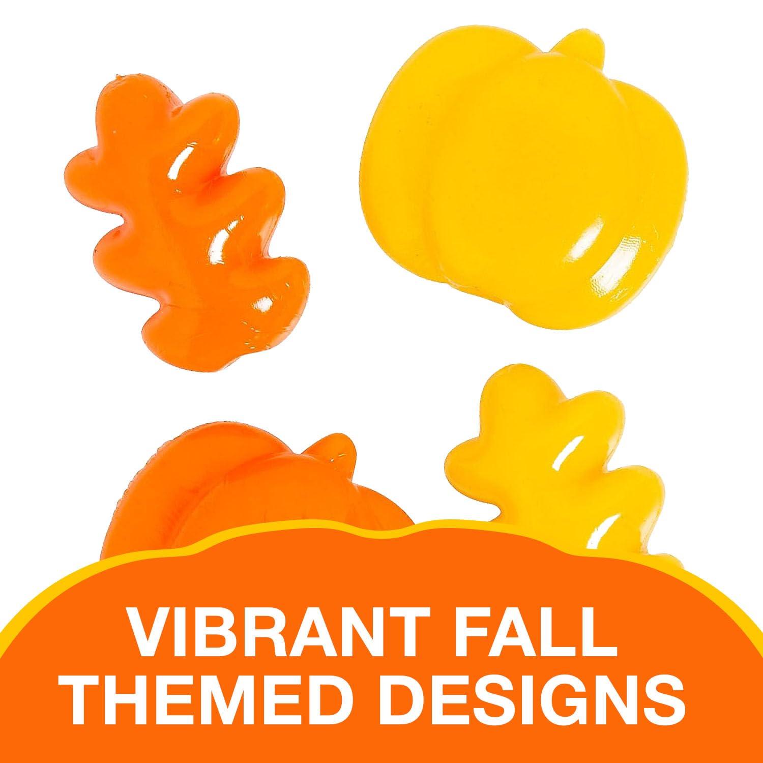 image:imageFun Express Mini Fall Sticky Leaves amp Pumpkins 24 Pc