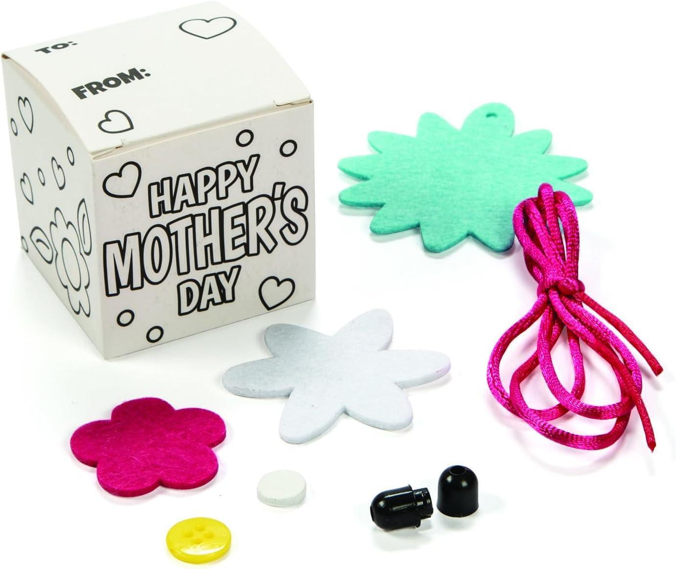 image:imageFun Express Mothers Day Jewelry Box amp Necklace Craft Kit Makes 12 Mothers Day Crafts Great for Church School and Home